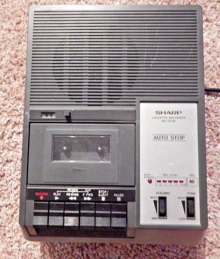 Sharp Portable Cassette Player Recorder - Model RD-767AV Vintage Professional