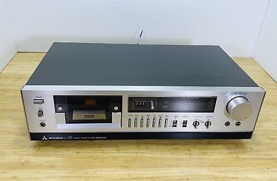 EXTREMELY RARE MITSUBISHI DT-25 CASSETTE DECK SILVER FACE JAPAN EXCELLENT