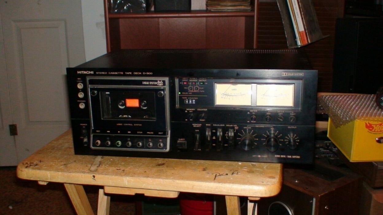 Vintage Hitachi D900 Stereo Cassette Tape Deck Parts/Repair