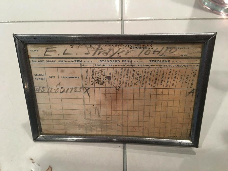 VINTAGE AUTO HOOD-DEX MAINT RECORDER