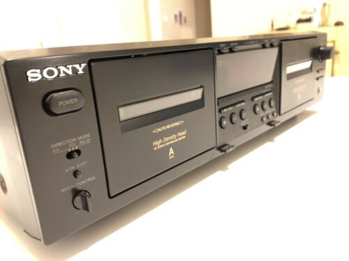 SONY TC-WE475 DOUBLE CASSETTE PLAYER RECORDER PITCH CONTROL 100% WORKING CLEAN!