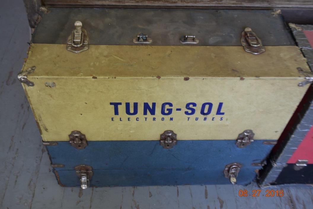 3 VINTAGE TUBE CADDY FULL OF NEW & USED TUBES RCA GE SYLVANIA TUNGSOL 1000 PLUS