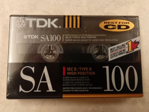 Brand New TDK SA100 High Bias Audio Blank Cassette Tape