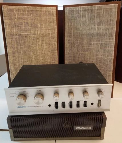 VINTAGE Dynaco BUNDLE Stereo Preamplifier PAT 4,Amp&A-25xl speakers