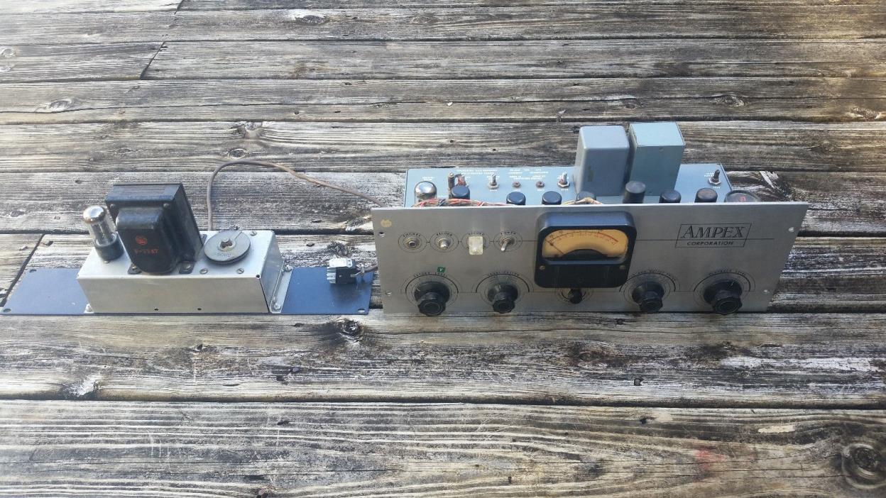 Ampex 350 Tube Microphone Preamp Record/Reproduce Amplifier With Power Supply