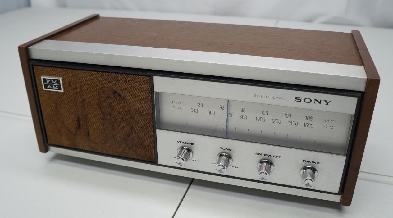 Vintage Sony 1960'S AM/FM Radio 8F-56W Tokyo Japan ~ WORKING