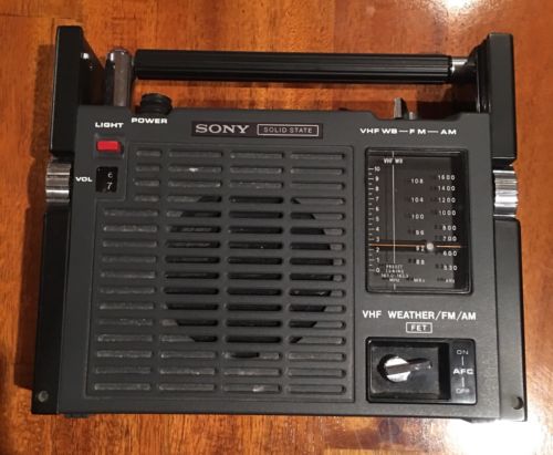 Vintage Sony Solid State TFM-8100WA AM / FM / Weather Band Radio