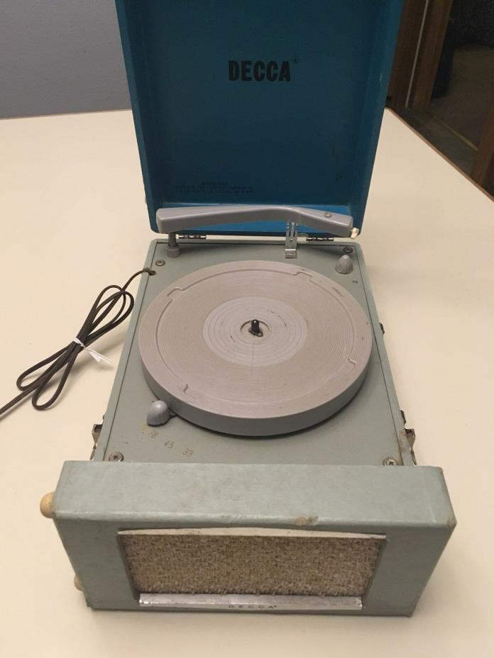 Vintage DECCA 3 Speed Portable Record Player Model DPS 9 #3