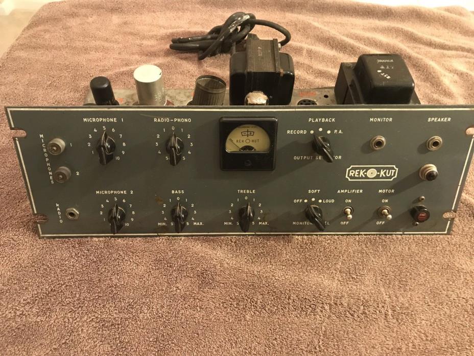 Rek-O-Kut Challenger Record Cutting Lathe AMP 1950s