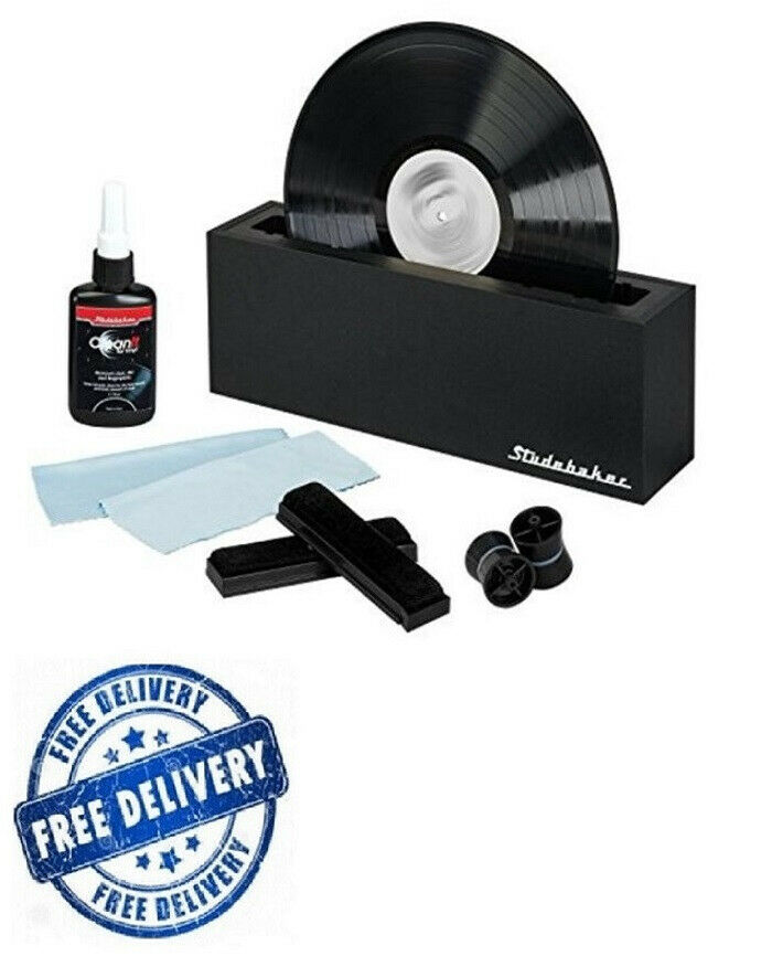 Cleaning Solution System SB450 Vinyl Record Drying Cloth Pads Spin Indoor Black