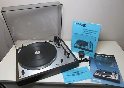 THORENS TD166 MKII TURNTABLE GRADO STYLUS CARTRIDGE + MANUAL SERVICED EXCELLENT