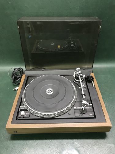 Dual CS 1257 Automatic Belt Drive Turntable w/ AT100E Cartridge & Cover ~ Tested