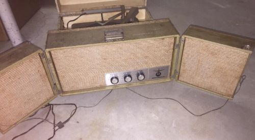 Rare 1950s-60s Motorola Sh19gl Table Top Portable Record Player Fold Out Speaker