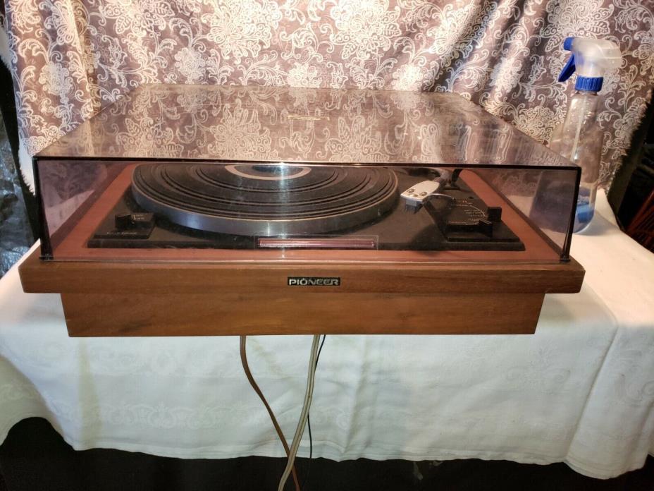 VINTAGE PIONEER PL-A35 TURNTABLE WITH ORIG COVER EXCELLENT LP RECORD PLAYER