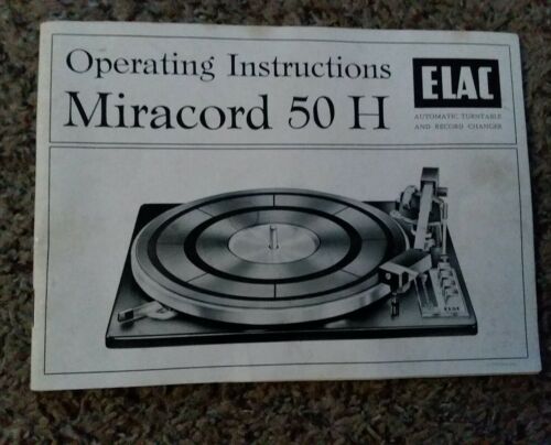 ELAC Miracord 50H Automatic Turntable Record Changer MANUAL