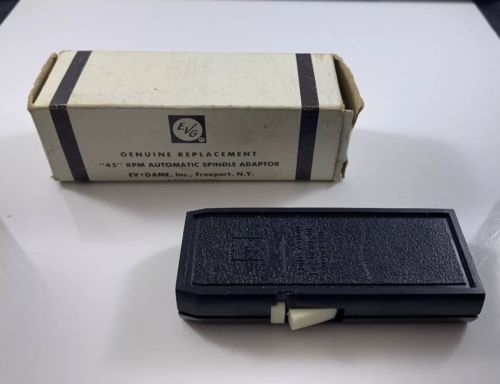 Vintage EVG 45 RPM Spindle Adapter With Original Box #453SF Collaro/Magnavox