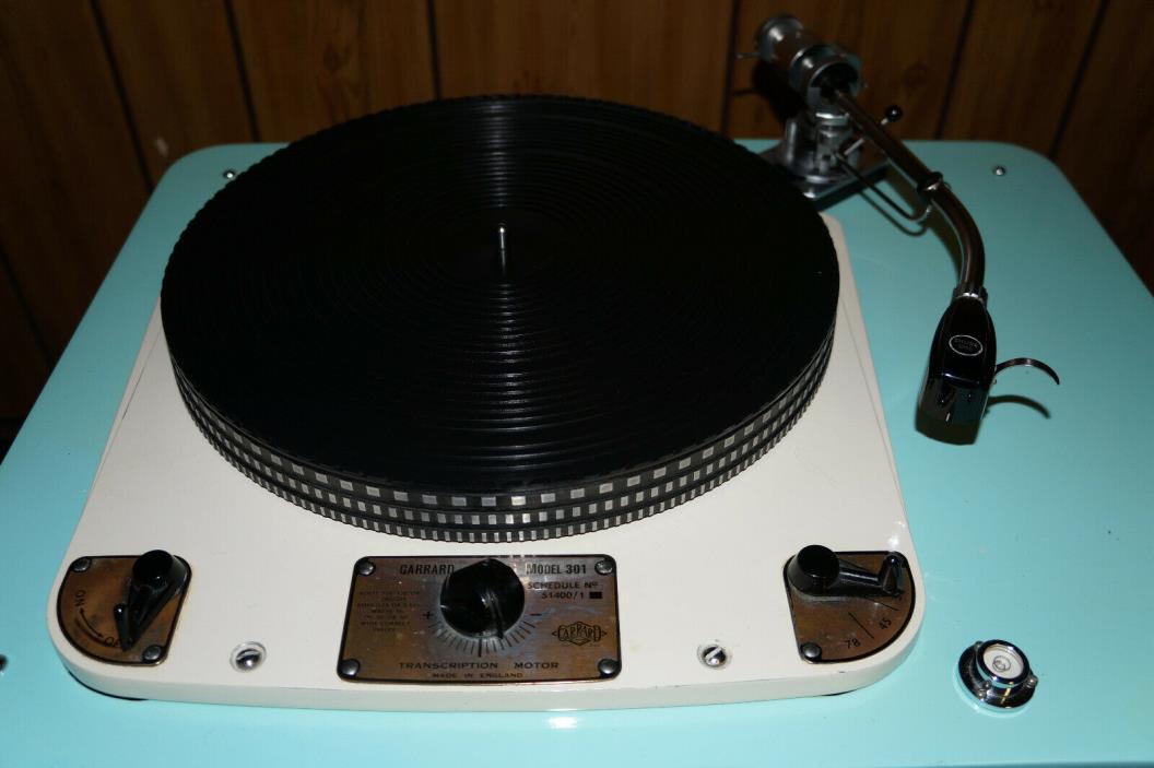 Garrard 301 Rimless Cream Grease Bearing Turntable