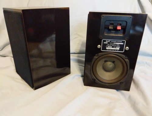 Vintage NHT HDP-1 Stereo Surround Sound Dipole Speakers w Piano Finish