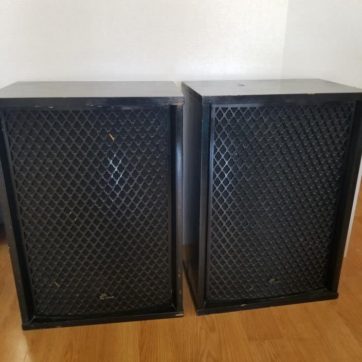 SANSUI SP-3500 Speakers with Original Enclosures and Grilles.