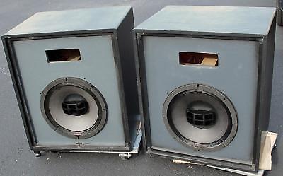 2 x Vintage ALTEC  604-8G Studio Monitor Speakers & Cross-overs w/ 612C Cabinets
