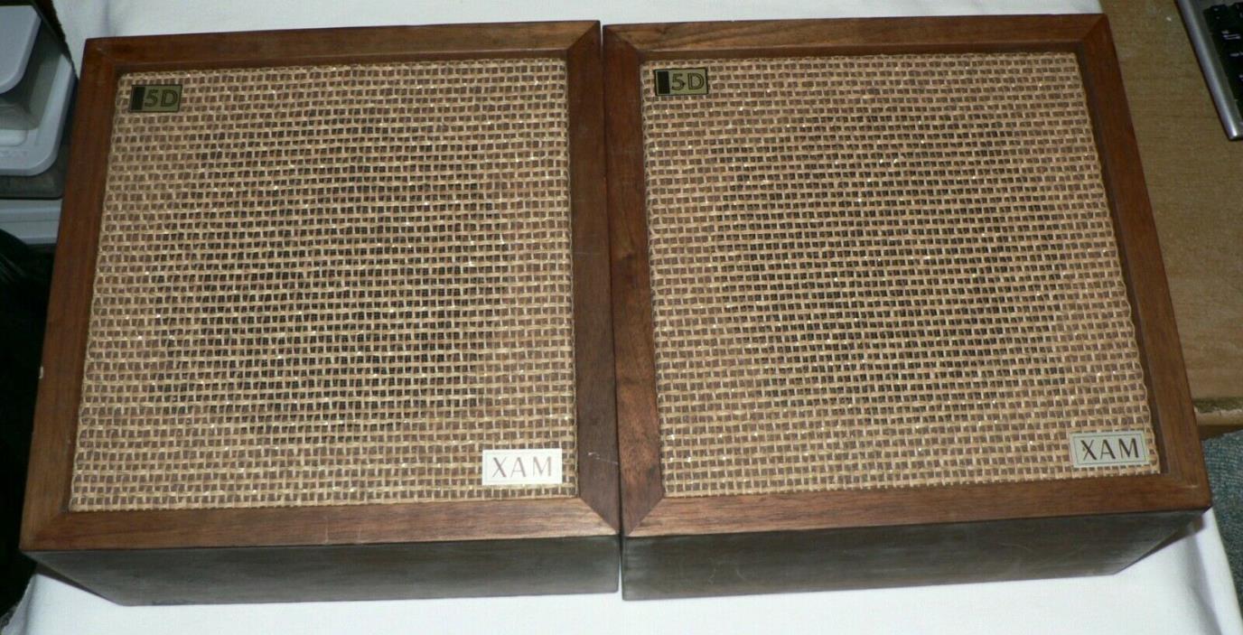 Scarce Vintage 1960s XAM 5D EJ Korvette SEAS Speakers 1-Way 7