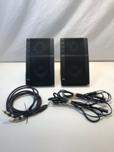 Pair of Acoustic Research AR 570 Powered Partner Speakers With Cords Sound Great