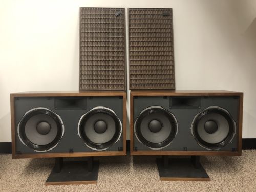 RARE ALTEC LANSING 890c BOLERO Speakers With Vintage Speakers Stands Made In USA