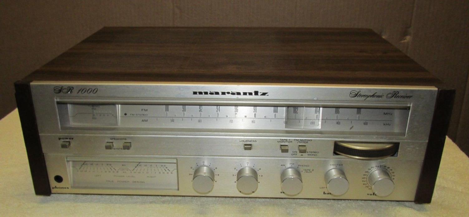 Vintage MARANTZ SR 1000 Stereo Tuner/Receiver/Amplifier As Is/Parts Repair