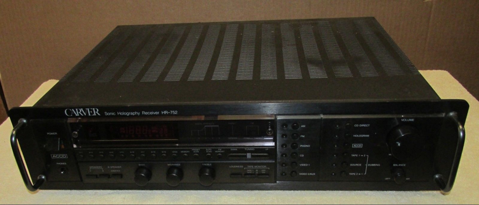Vtg CARVER HR 752 Sonic Holography Stereo Receiver As Is