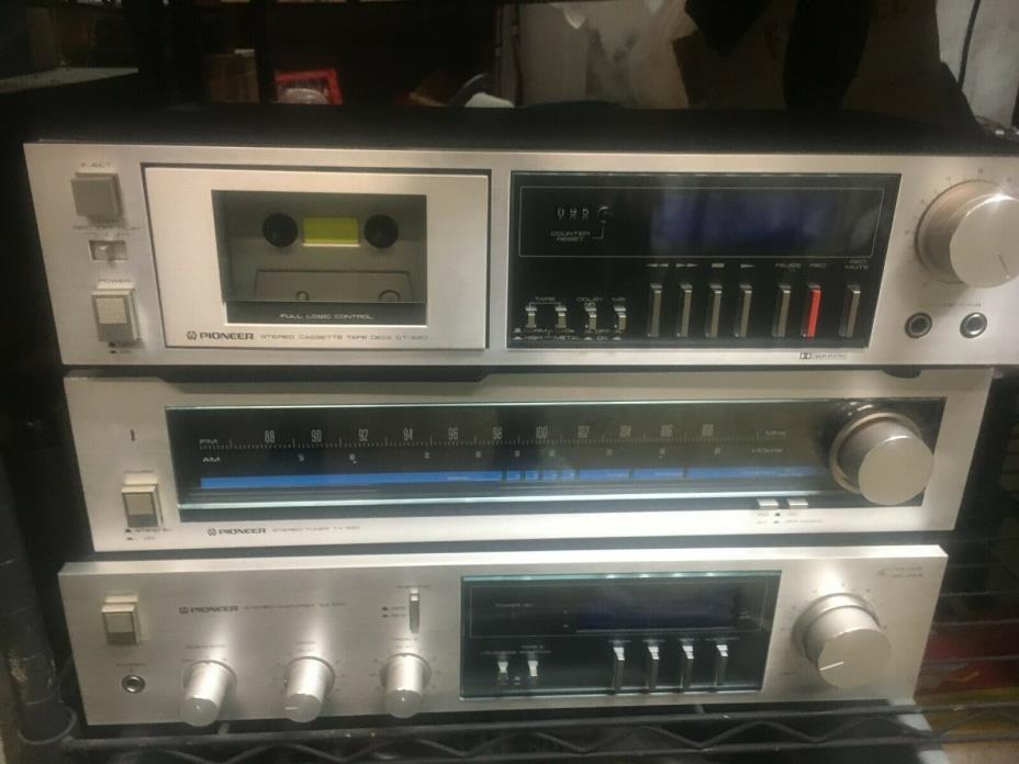 VINTAGE PIONEER TX-520 WITH AMPLIFIER SA-520 NICE CONDITION & CT-520 All Work