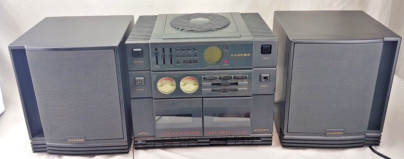 VINTAGE LLOYD'S AM/FM-STEREO - DOUBLE TAPE DECK PLAYER/RECORDER MC102 -EXCELLENT