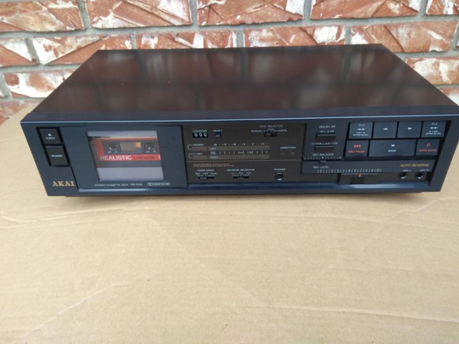 RARE Vintage AKAI Stereo Cassette Deck HX-R41, Made In Japan, tested excellent+