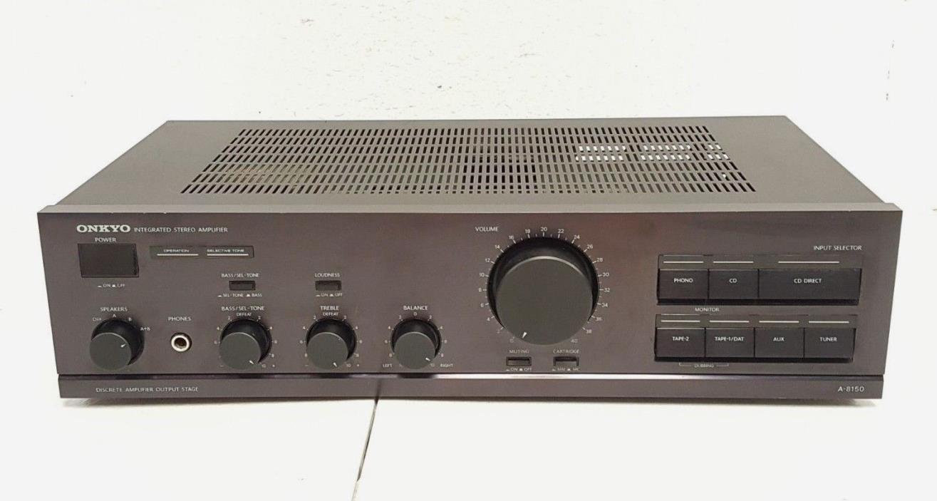 Vintage Onkyo A-8150 Integrated Amplifier Receiver - Tested