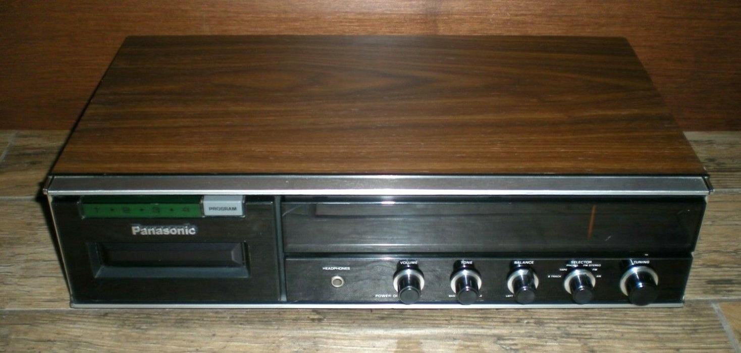 Panasonic RE-8134 AM/FM Stereo Receiver w/ 8-Track Player~SOUNDS AWESOME~Vintage