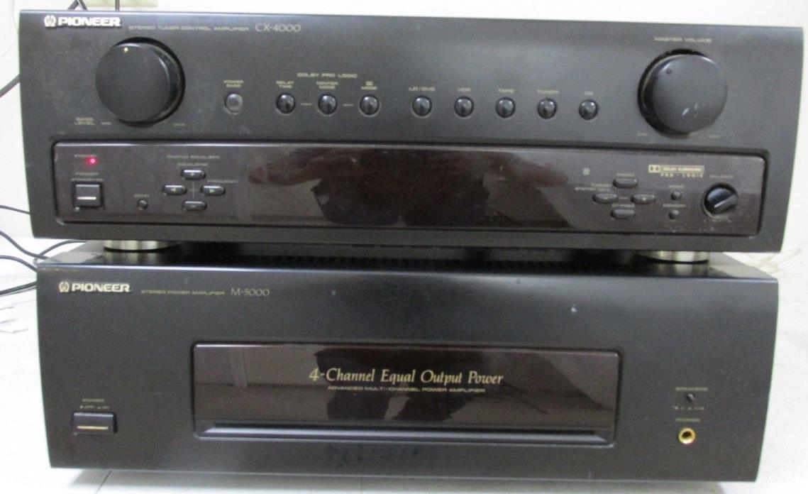 Pioneer Stereo Tuner Control Amplifier CX-4000 & M-5000 Stereo Power Amplifier