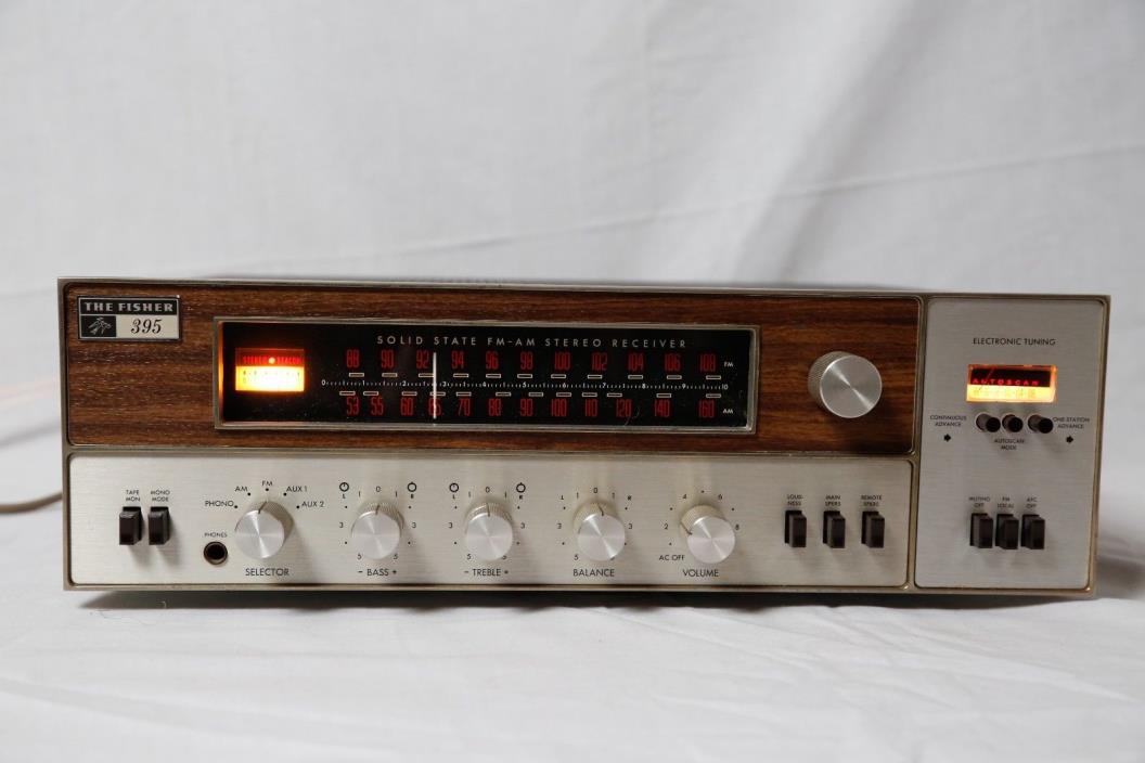 RARE RETRO THE  FISHER  395 FM AM Stereo Receiver (1960-70s) WORKS EUC SYNCHRODE