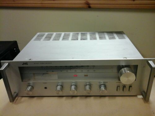 JVC Stereo Receiver Vintage Silver Faced Tuner Model JR-S61H Made In Japan NICE