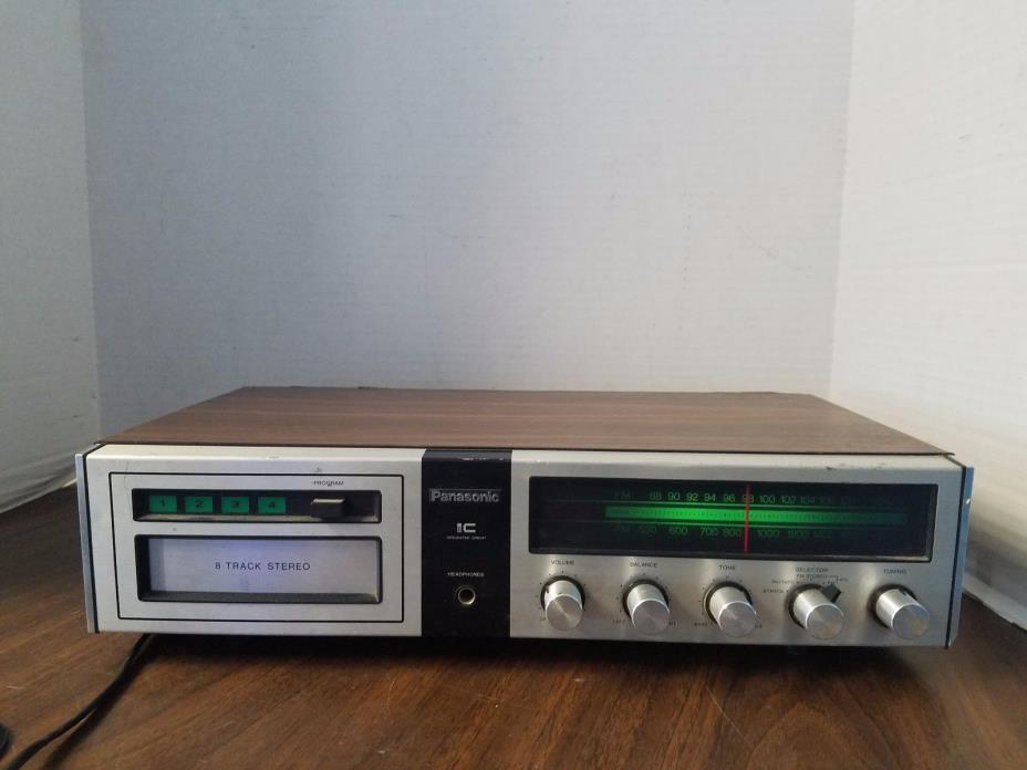 vintage panasonic model re-8030 am/fm stereo 8 track