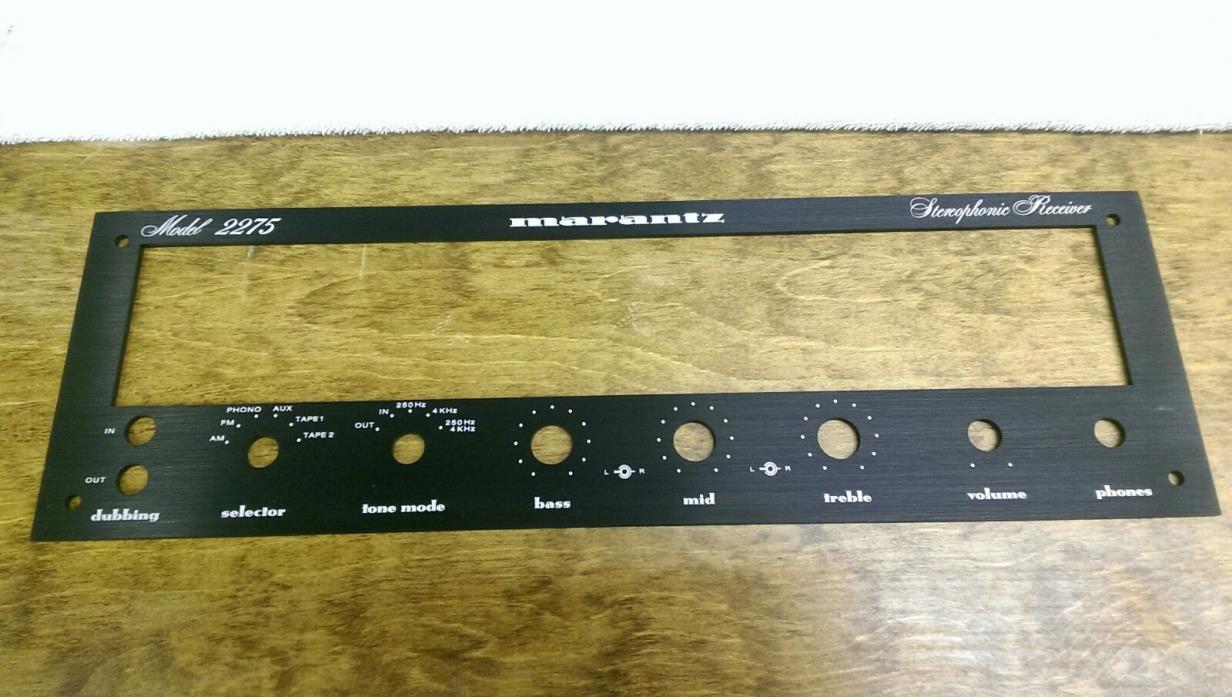 Marantz 2275  Black laser etched faceplate Post 4th of July Sale!