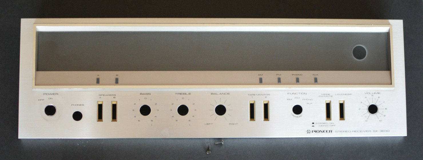 Pioneer SX-3600 Receiver Face Plate and Glass
