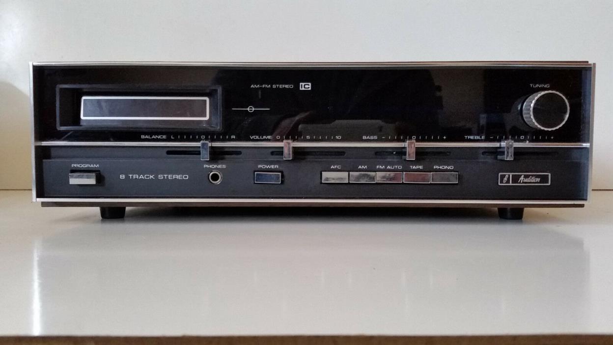 Excellent Vintage AM/FM/8 Eight Track Stereo Receiver Woolworth X-100