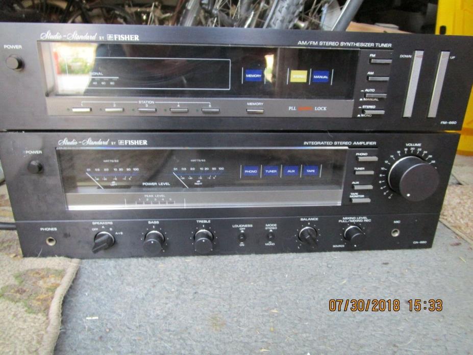 Vintage Fisher CA-880 and FM-660 Tuner And Amplifier NICE works great