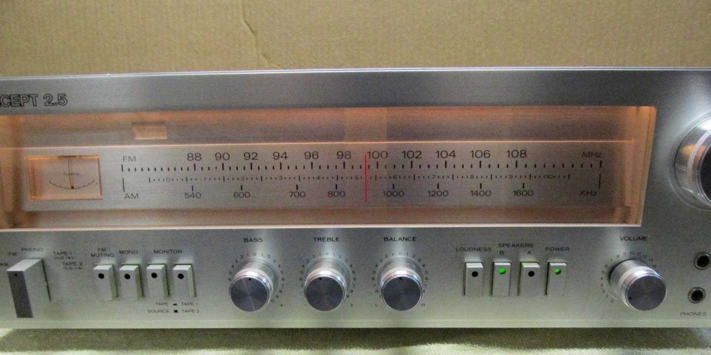 Vintage CONCEPT 2.5 Stereo Tuner/Receiver/Amplifier As Is