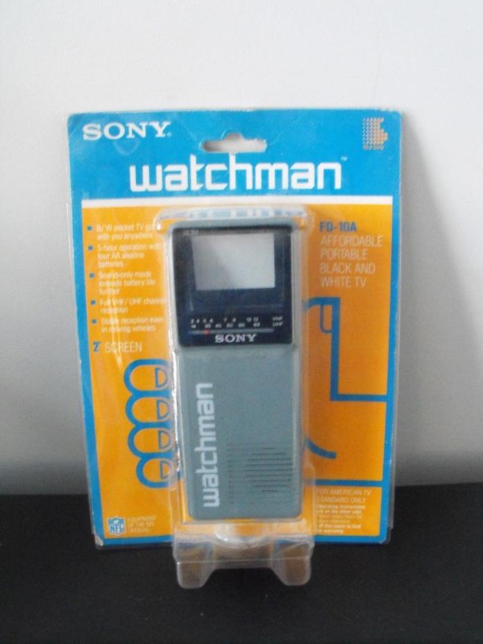 Vintage 1986 Sony Watchman TV FD-10A  VHF/UHF