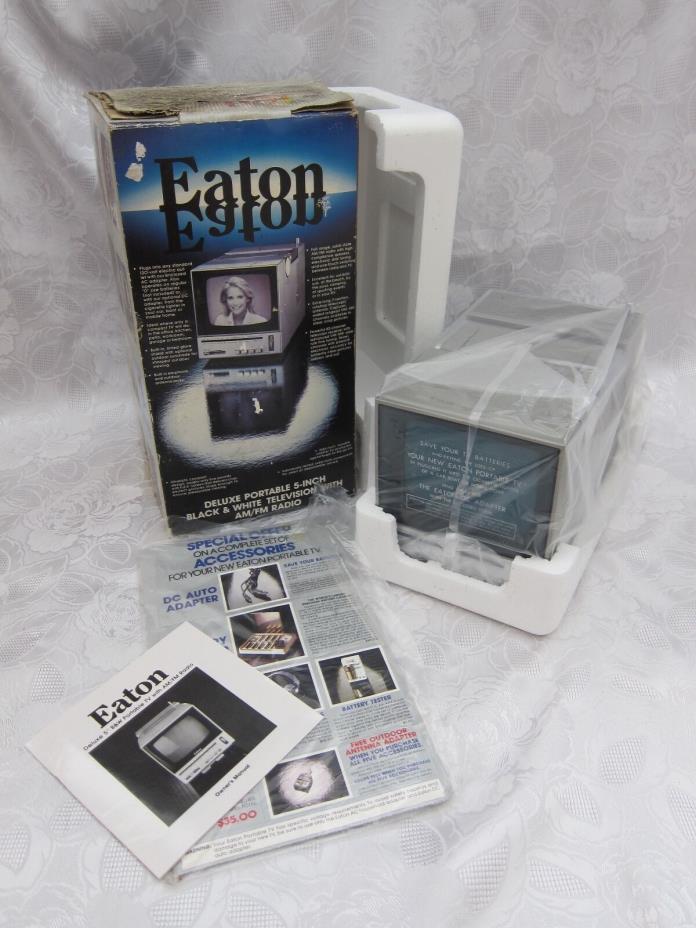 VINTAGE Eaton Portable TV Radio Model 1500B ~Great Find~ Brand New In Box ~L@@K~