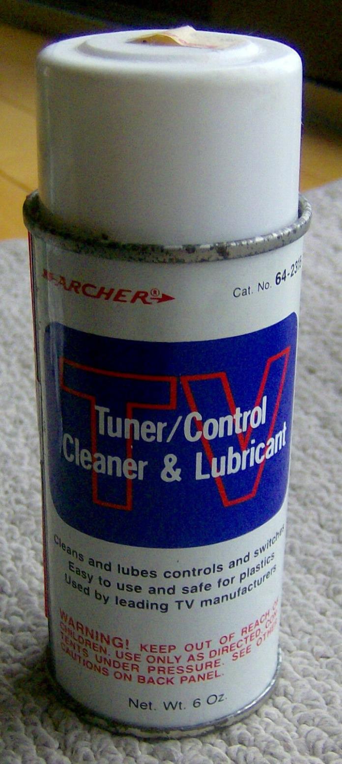 RARE vintage 1970s Archer TV TUNER CLEANER LUBRICANT Radio Shack Tandy SPRAY CAN