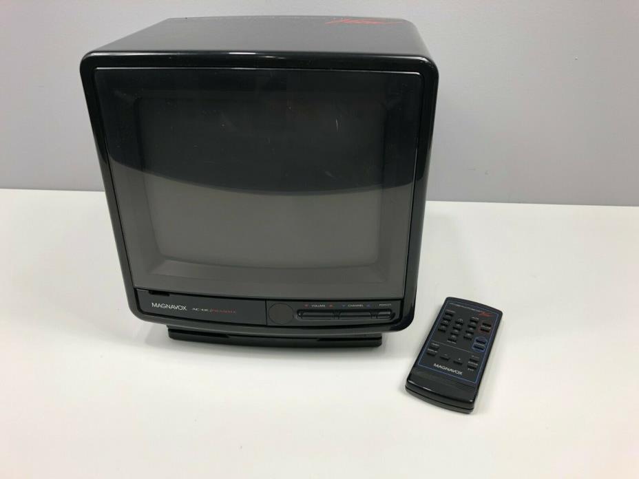 VINTAGE Magnavox Perfect View Television Color TV AC/DC /w REMOTE 1989 Gaming