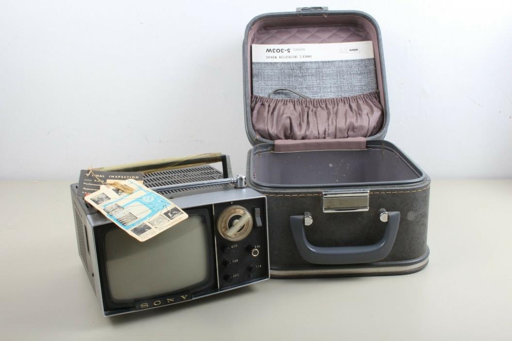 Vintage Sony Micro Television Model 5 - 303
