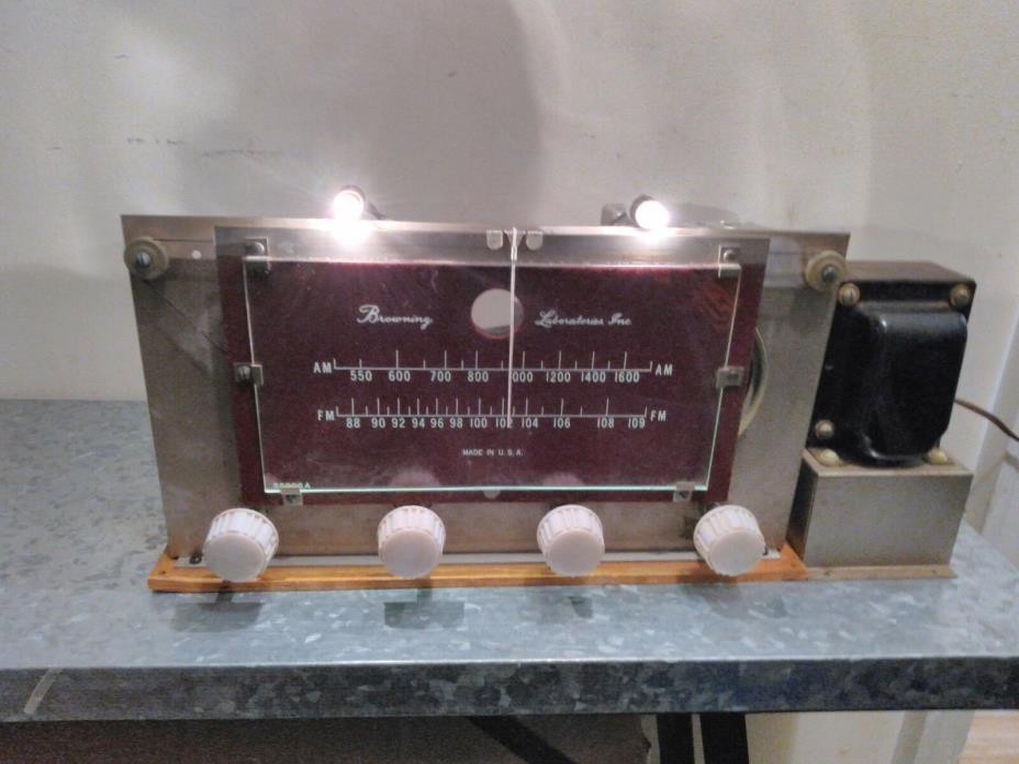 BROWNING LABORATORIES INC. FM-AM TUNER MODEL RJ-12B , MONO TUBE PREAMP, VINTAGE