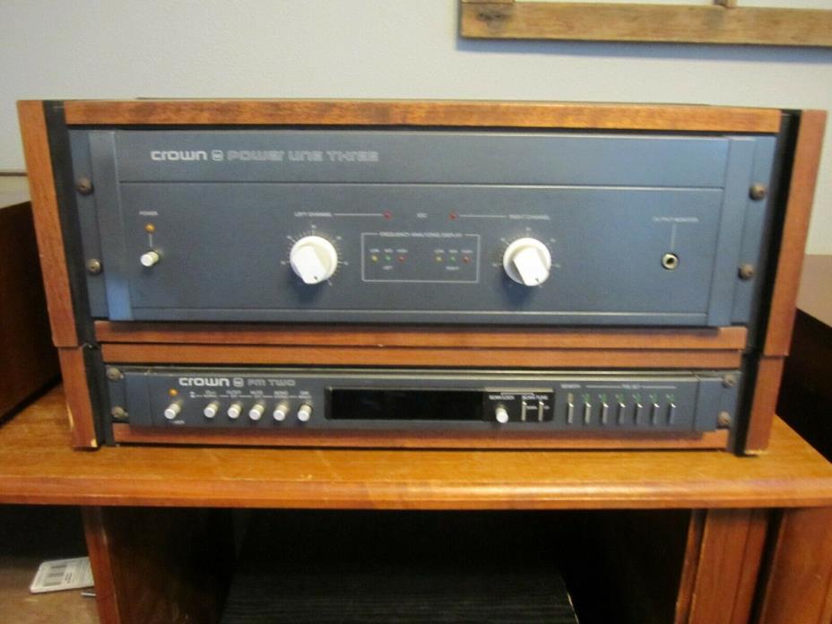 Crown FM two tuner / Power line Three amp/ also have the wood cases/  very  nice